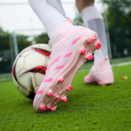 Nouvelles chaussures de football pour hommes, antidérapantes TF/FG, chaussures de sport confortables pour garçons et femmes, chaussures de sport à la cheville, chaussures de football professionnelles, baskets