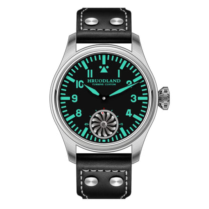Hruodland 2025 Neue mechanische Herrenuhr Seagull ST3620 Retro-Pilot 43MM BGW-9 Leuchtend Saphirglas Turbine Reloj Hombre