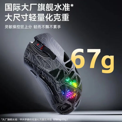 AULA SC620 Wireless 3-Mode Mouse Bluetooth Hollow Lightweight RGB Gaming Mouse for FPS Esports, Office & Daily Use for PC Laptop