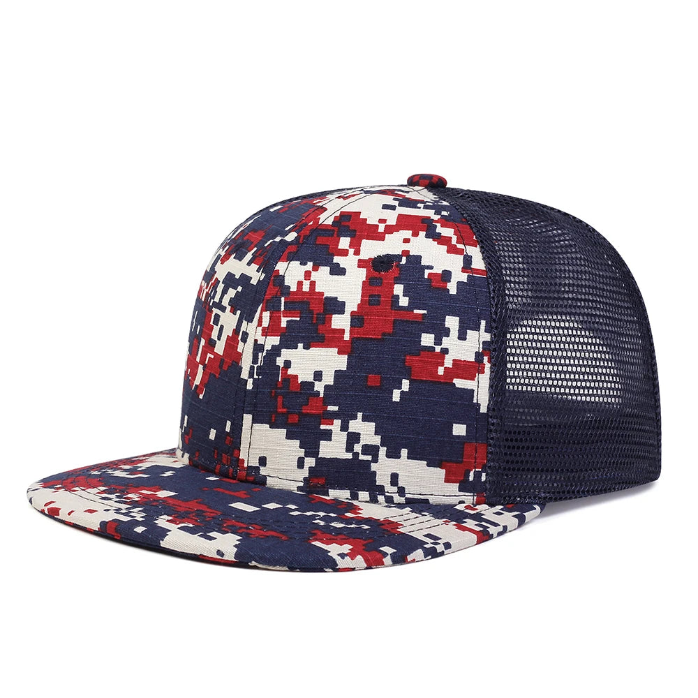 Modische Hip-Hop-Baseballkappe mit kariertem Muster, Trucker-Caps, Baumwoll-Snapback-Kappe, Outdoor-Sonnenhüte, Sport- und Freizeitkappen