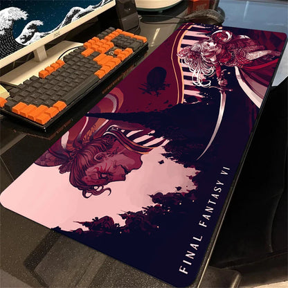 Mousepad Final Fantasy Mouse Pad Gamer Office Accessories for Big Desk Mat Gaming Keyboard Mats Xxl Large Mause Carpet 900x400mm