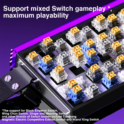 AULA HERO 68HE Teclado Mecânico Gaming RGB com Switch Magnético Rapid Trigger Retorno 8K com Fio Teclado Personalizado para Esports
