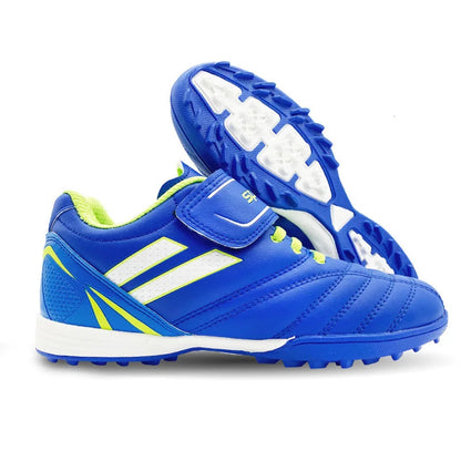 Zapatillas de fútbol infantiles para niño y niña, cierre de velcro, botas de fútbol sin tacos, calzado para principiantes de lacrosse, críquet y béisbol