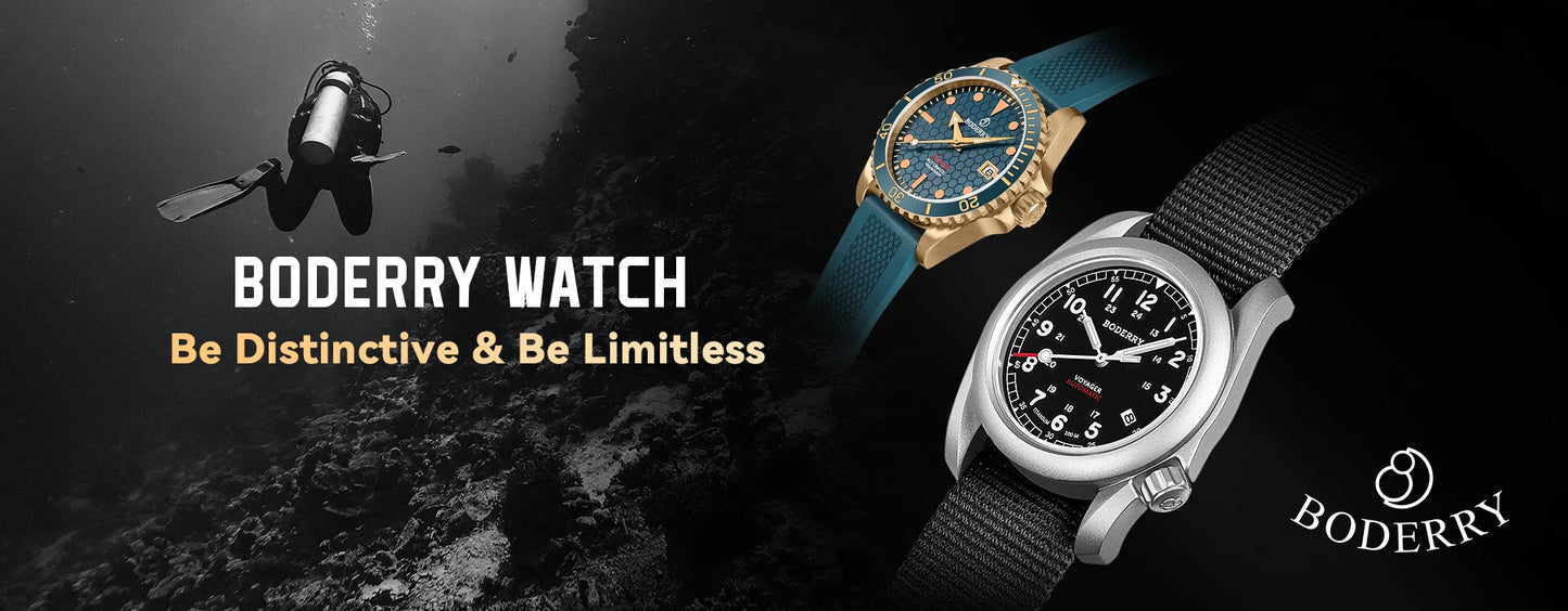 Boderry Seaturtle Titanium Diver Watch Men Luxury Bronze Watches Automatic Mechanical Wristwatch Sport 200M Waterproof Luminous
