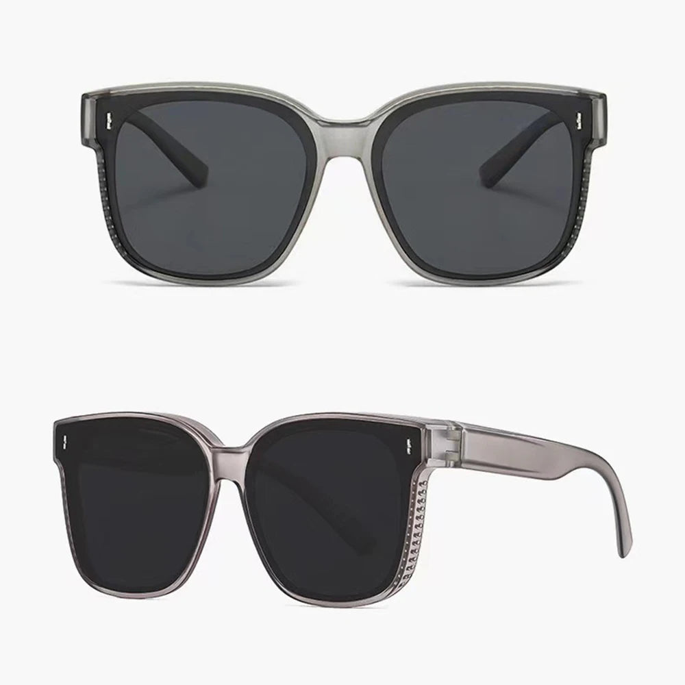 New Fashion Polarized Sunglasses Cover Over Myopia Prescription Glasses Portable Men Women Vintage Fishing Driving Eyewear
