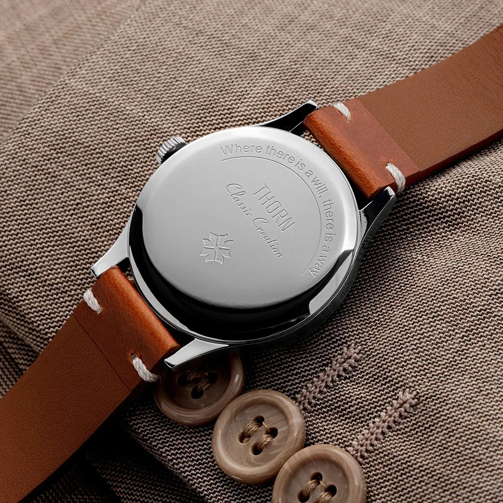 Thorn T001 Quartz Watch Fashion Sapphire Waterproof Grilled Men Watch VD78 Movement 316L Stainless Steel Business Luxury Watch