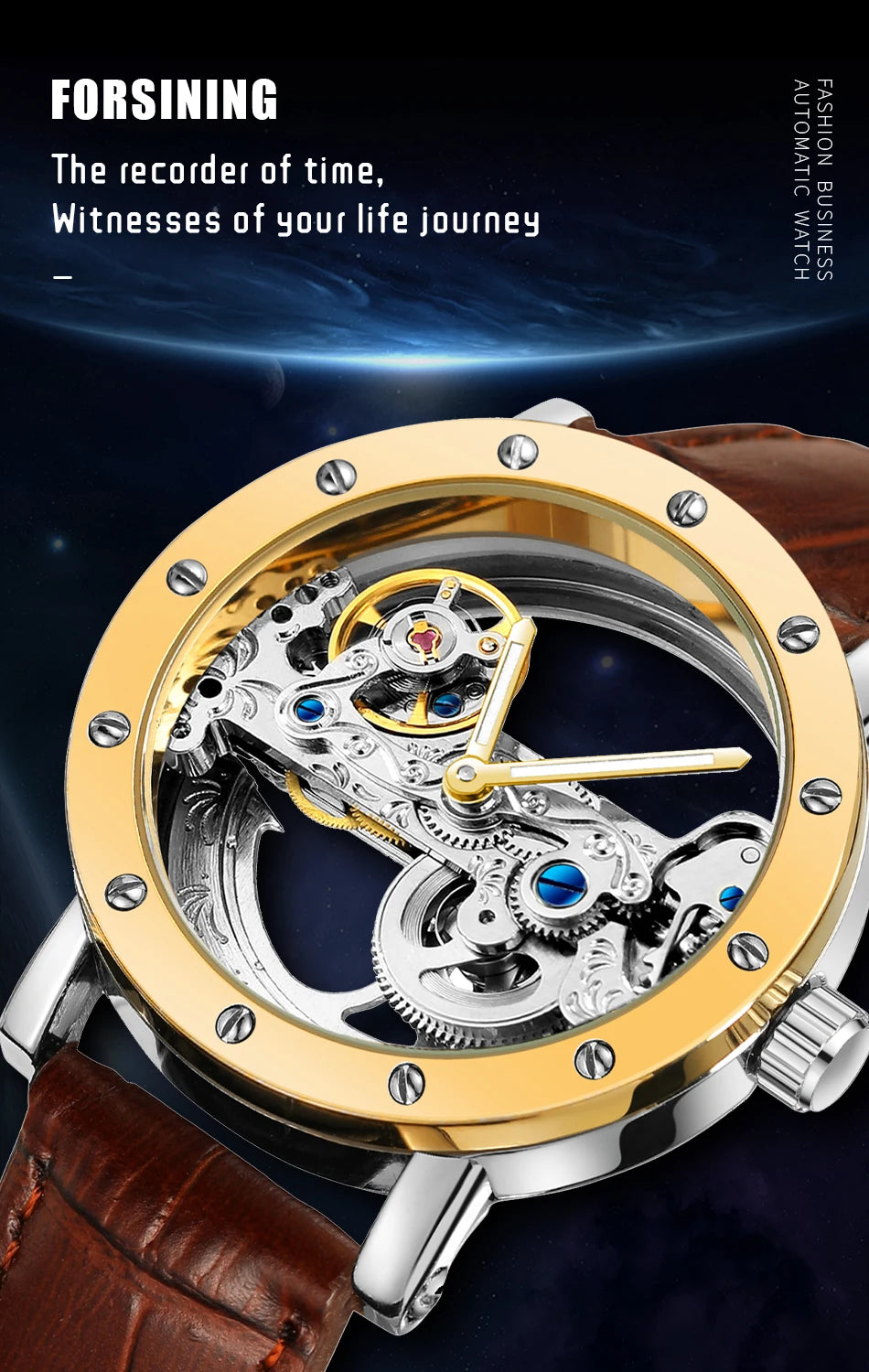 2026 Top Brand Luxury Steel Skeleton Tourbillon Automatic Watch Men's Leather Mechanical Waterproof Luminous Elegant Wrist Clock