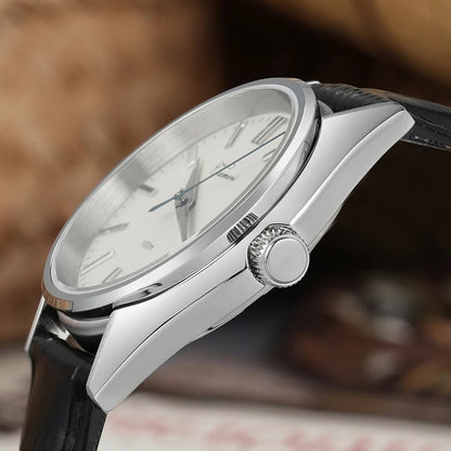 Chameri GS04 Quartz Watch VH31 Sweep Movement Business Watch Sapphire Crystal 100m Waterproof 316L Stainless Steel Vintage Watch