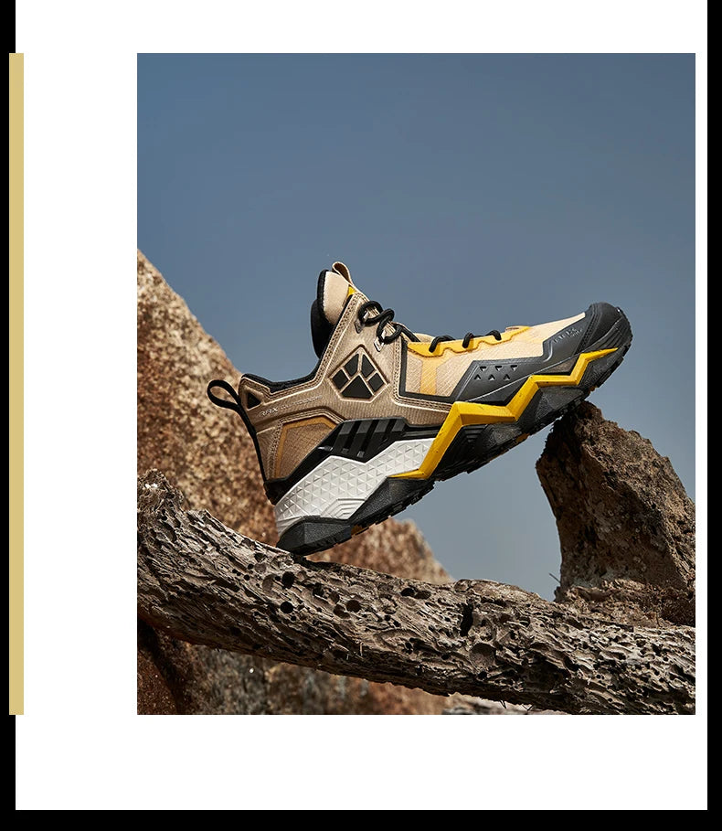 Rax Men's Waterproof Hiking Shoes Breathable Hiking Boots Outdoor Trekking Boots Sports Sneakers Tactical Shoes