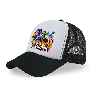 Fortnite Baseball Cap Cartoon Game Printed Hat Kids Summer Breathable Mesh Hat Adjustable Peaked Cap Children’s Birthday Gift