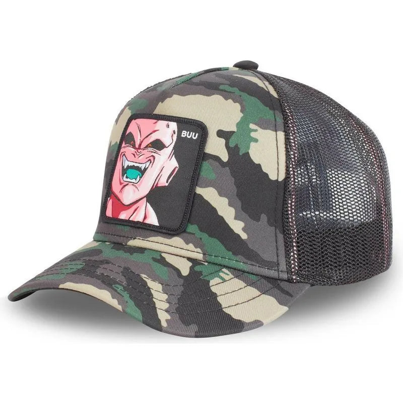 New Dragon Ball Son Goku Cap Summer Travel Peaked Cap Men's Embroidery Hip-Hop Cap Style Sun Visor Adjustable Trucker Mesh Cap