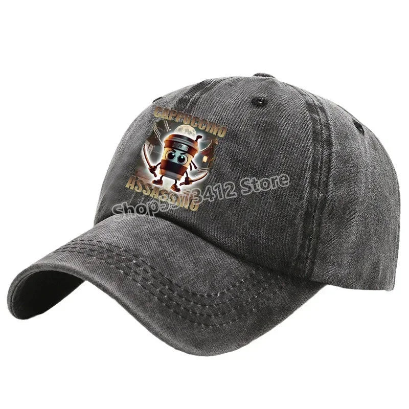 Italienisch Brainrot Damen Herren Mützen Kinder-Baseballmütze Accessoires Mütze Jungen Mädchen Mützen Verstellbar Herren Trucker-Mütze Sonnenhut Kinder Geschenk