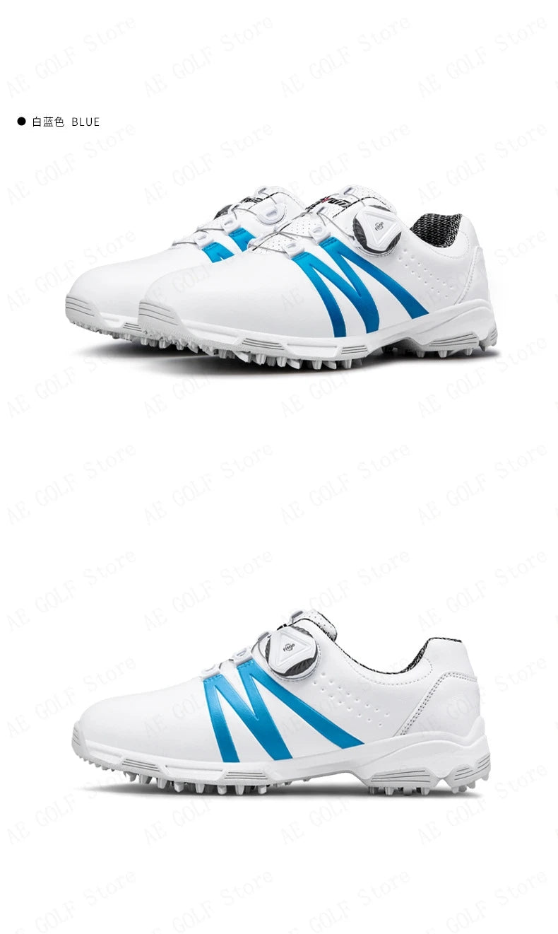 PGM Boys Girls Golf Shoes Lightweight Soft and Breathable Waterproof Anti-Slip Universal Outdoor Sports Shoes XZ127