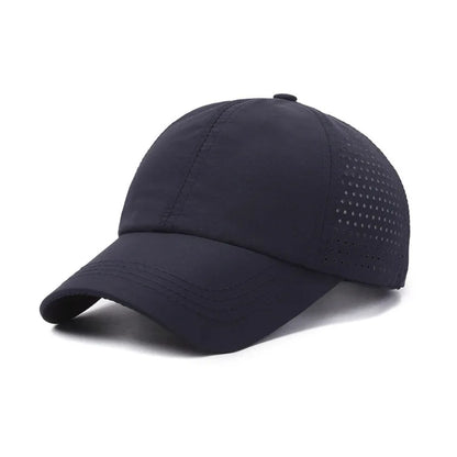 Schnelltrocknende Sonnenkappe für Damen, Outdoor-Freizeit-Sportmütze für Herren, Baseballkappe in Übergröße (60–65 cm), verstellbare Sonnenblende, Schirmmütze