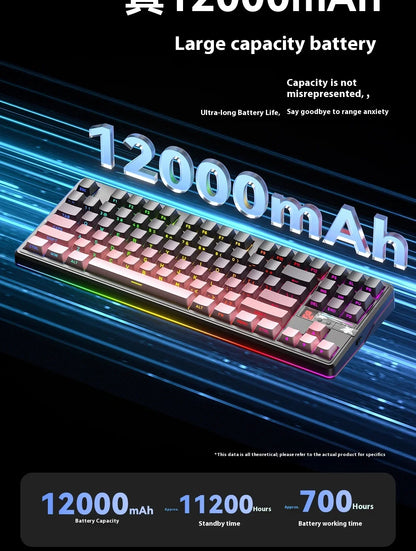 AULA F87 Pro V2 Mechanical Keyboard 3-modes Wireless 12000mAh Long Battery Life Hot-Swap RGB Custom E-Sports Keyboard PC Gaming