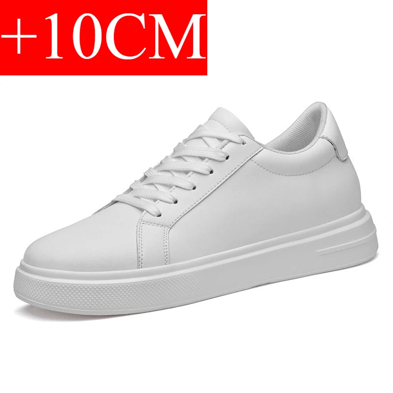 New Men's Sneakers Elevator Shoes Height Increasing Insole 6-10CM High Heels Leather Sport Shoes Men's Shoes