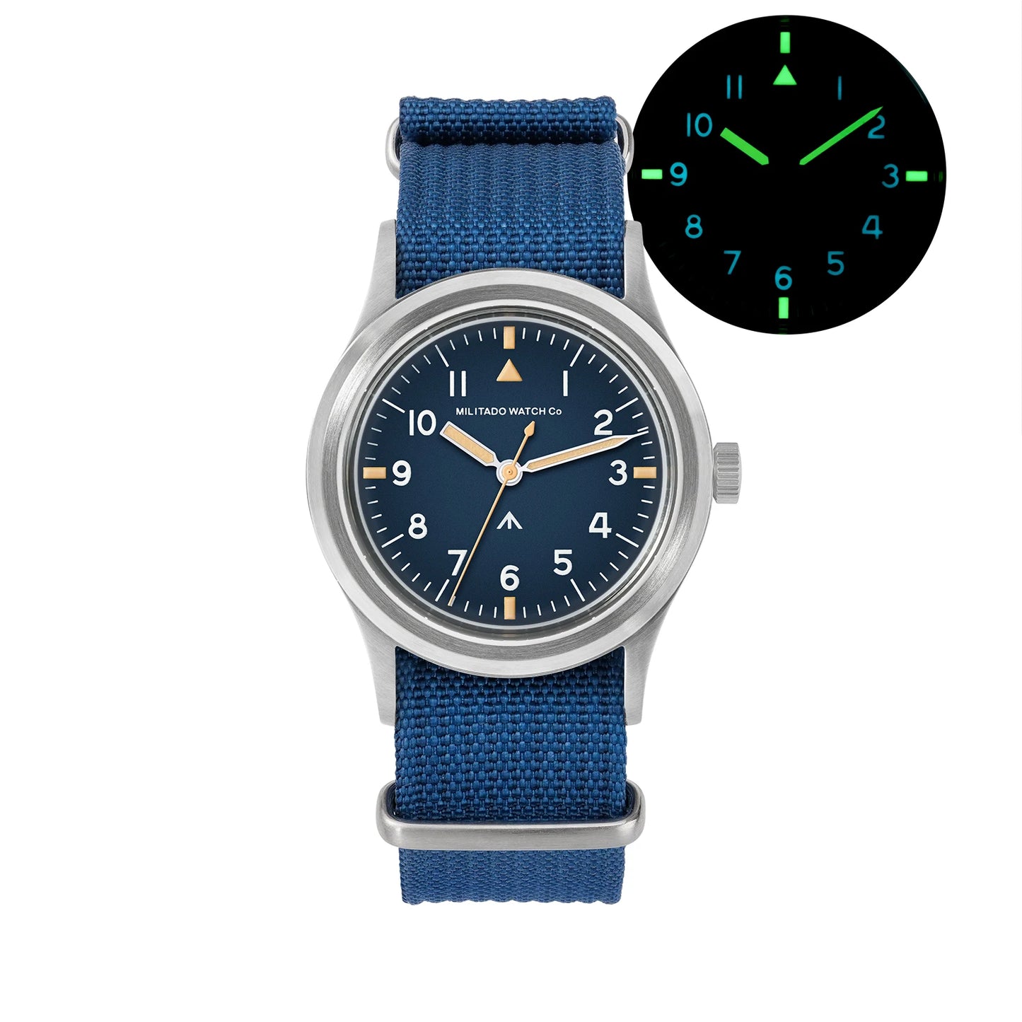 Militado ML14 Quartz Watch Cream Dial VH31/VH65 Sweep Movement Bubble K1/ Sapphire Luminous 36Mm Vintage Watches 100M Waterproof