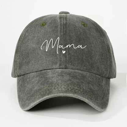 New Printed heart-shaped letters "mama" are fashionable and versatile baseball caps that are suitable for daily outdoor casual w