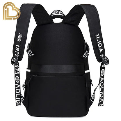 Mochila Red Jade F-Fortnited Battle Royale com carregamento USB, figuras anime e compartimento para material escolar para estudantes