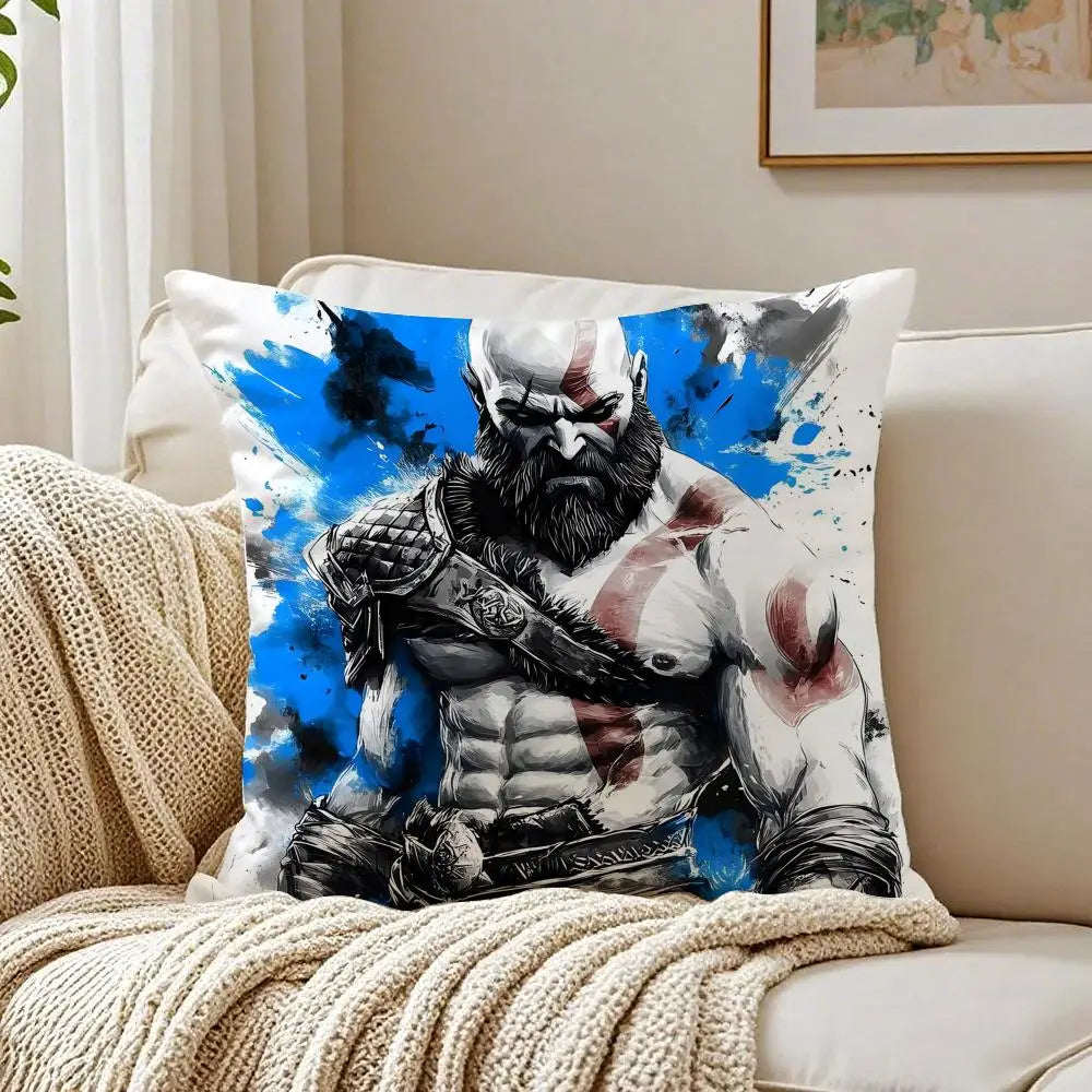 Game Mythological G-God of W-War Cushion Cover Pillowcase Anti-dustmite living Room Sofa Decor Cushion Room