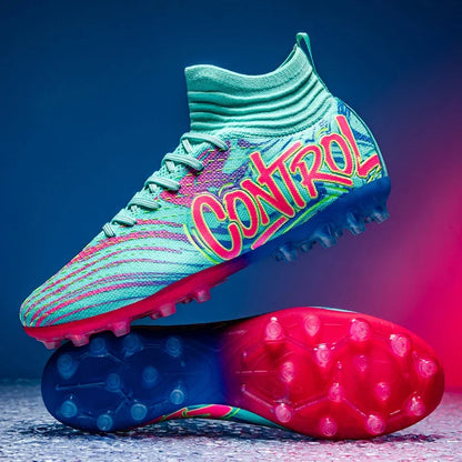 Nouveaux hommes bottes de Football crampons baskets haut de gamme chaussures de Football de haute qualité antidérapant Futsal herbe Match intérieur vente chaude FG/TF