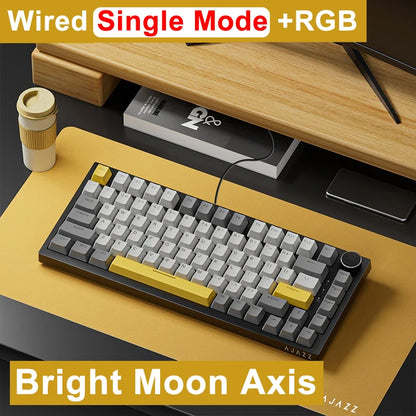 Ajazz AK820 / AK820PRO Gaming Mechanical Keyboard 82 Keys Wired Bluetooth 2.4GHz Wireless Gamer Keyboard Custom Gasket for Laptop