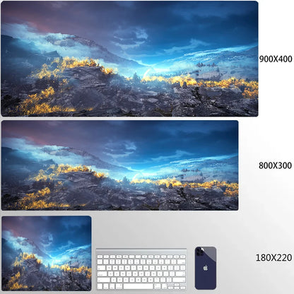 Large Mouse Pad G-God of War Pc Gamer Cabinet Keyboard Computer Game Desk Mat 900x400 Table Rug Gaming Accessories Xxl Mousepad