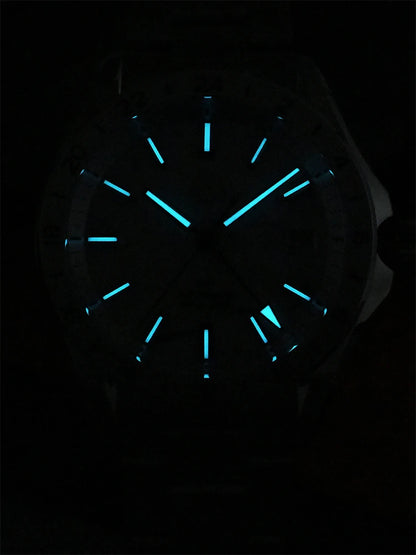 Reloj de lujo para hombre San Martin 39mm con esfera de aventurina, NH34 GMT automático mecánico, zafiro, resistente al agua, luminoso, SN0129