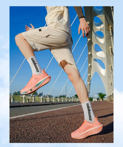 Men Running Shoes Specialty Carbon Plate Sports Marathon Breathable Lightweight Women Comfortable Nonskid Chunta Sneakers