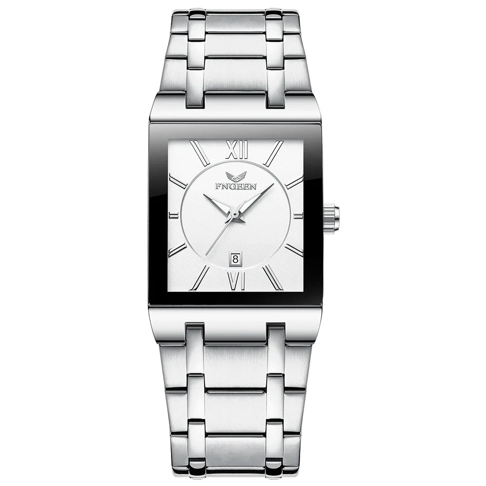Reloj de pulsera de lujo BINBOND con mecanismo de cuarzo de alta precisión para hombre, luminiscente, resistente al agua, con fecha automática, fabricado en acero inoxidable duradero y de estilo informal.