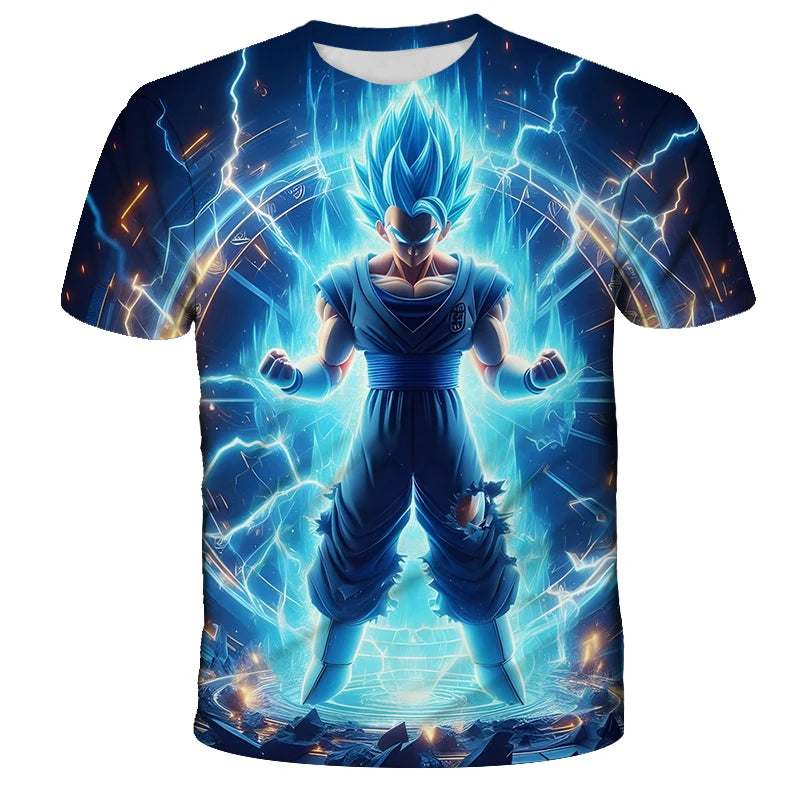 Anime Dragon Ball Son Goku 3D Print Kids T Shirt Summer Fashion Casual T-shirt Boy Girl Unisex Children's Clothing Tshirt Tops
