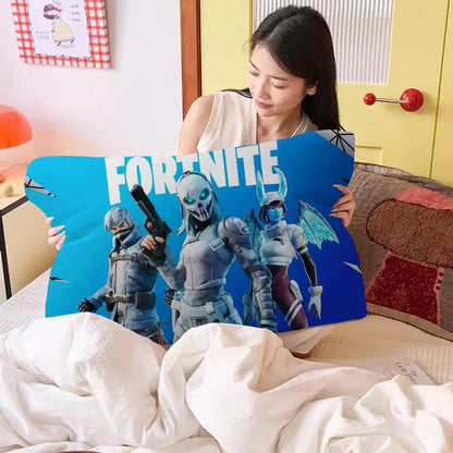 Toalha de almofada antiderrapante premium Cartoon Game F-FortniteS em poliéster de secagem rápida, com fronha antiderrapante segura.
