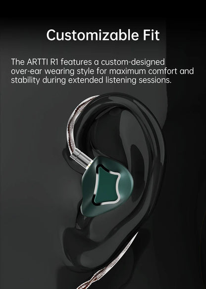 ARTTI T10&R1&R2 In-Ear HiFi Earphones Wired IEMs Monitors 14.2mm Planar Driver Textured Bass 0.78mm 2pin & 3.5MM/4.4MM Connector