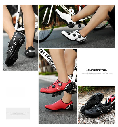 Sapatos de Ciclismo de Alta Qualidade para Homem SPD Autoencaixe Estrada Bicicleta Desporto Sapatos de Ciclismo MTB de Montanha Antiderrapantes para Mulher 36-47
