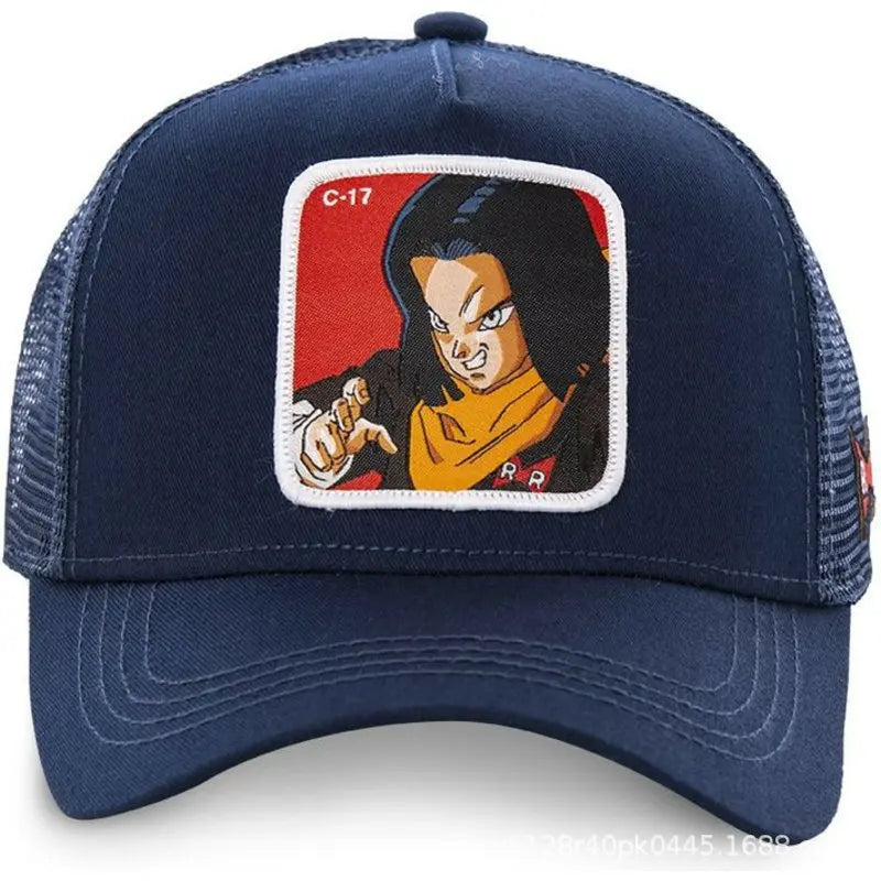 Dragon Ball Z-stilarter Anime Son Goku Bomuld Ny baseballkasket til mænd og kvinder Hip Hop Far Justerbar mesh-kasket Trucker-kasket