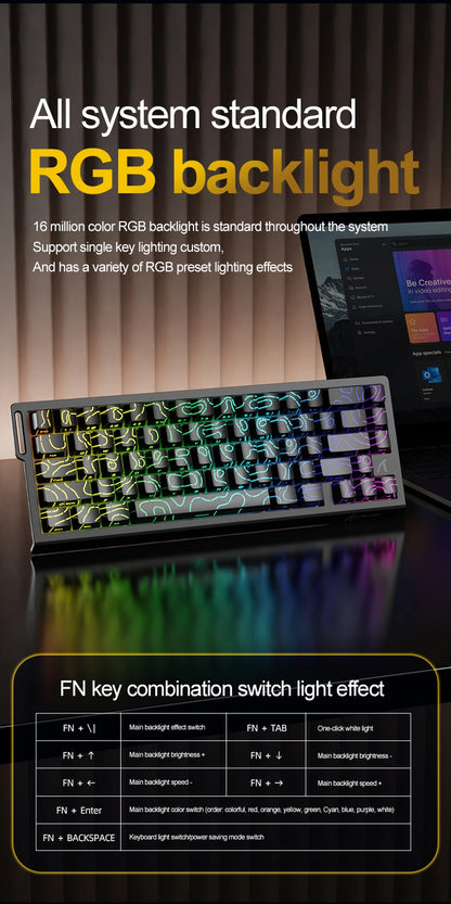 ATTACK SHARK X68HE Magnetic Switch Gaming Keyboard 8KHz Rapid Trigger Mechanical Keyboard | FREEWOLF F68/F68 Pro Wired & Wireless Magnetic Gaming Keyboard