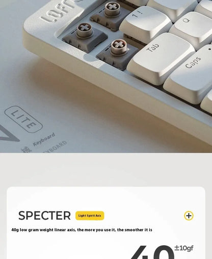 Lofree Flow Lite Wireless Mechanical Keyboard&PU Bag Lighter&Silenter POM Switch 2.4G Bluetooth&Wired Office Typing Gasket 84key