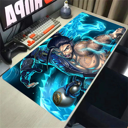 Overwatch 2 Gaming Accessories Mouse Pad Gamer Cabinet Pc Big Desk Mat Computer Keyboard Desks Xxl Mousepad Anime Large Mausepad