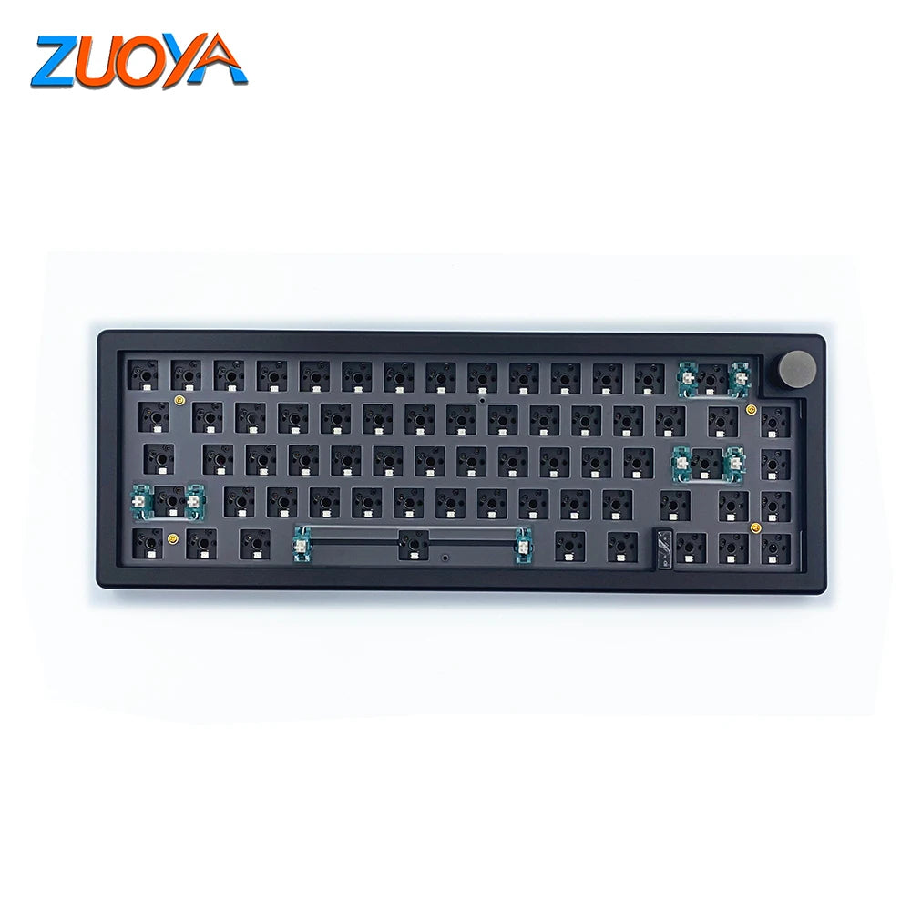 Kit de teclado mecânico personalizado ZUOYA GMK67 hot-swappable Bluetooth 2.4G sem fios, retroiluminado RGB, estrutura gasket, teclado 3 modos