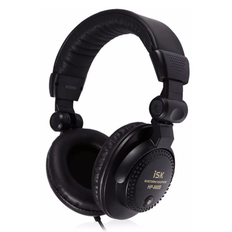New ISK HP-960B Headband Headphone Studio Monitor Dynamic Stereo DJ Headphones HD Headset Noise Isolating Earphone