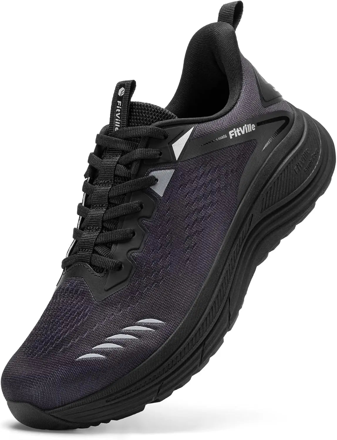Chaussures de sport extra larges FitVille pour hommes, respirantes, pour la gym, l'athlétisme, l'entraînement croisé, la course à pied, avec amorti maximal.