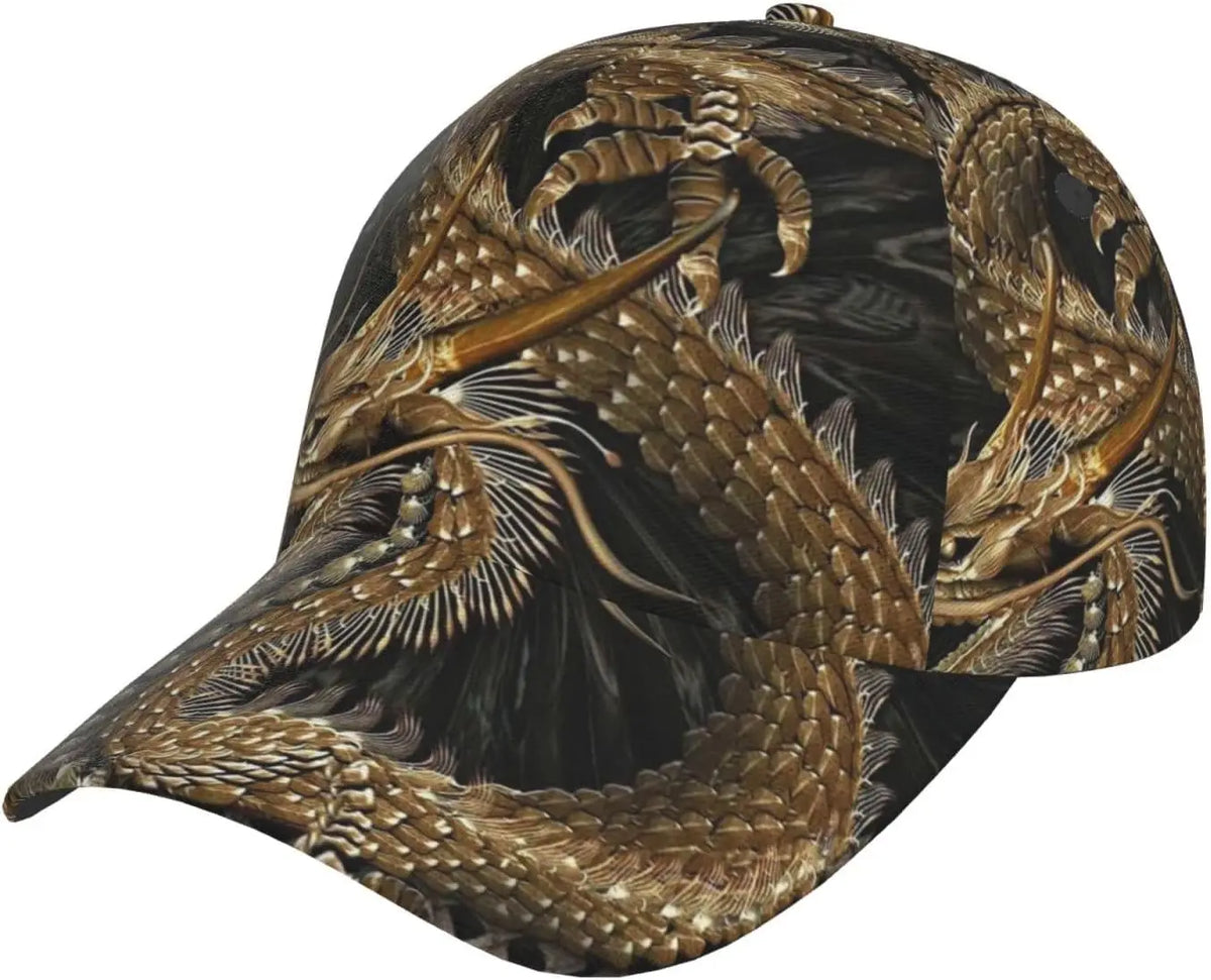 Casquette Snapback Dragon - Casquettes de baseball pour hommes - Casquette de soleil pour hommes - Casquette Trucker ajustable et tendance pour femmes et hommes