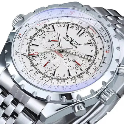 JARAGAR 212 Reloj mecánico automático para hombre, de estilo moderno y ejecutivo, de lujo, con calendario semanal, reloj para hombre, regalo premium, Reloj Hombre
