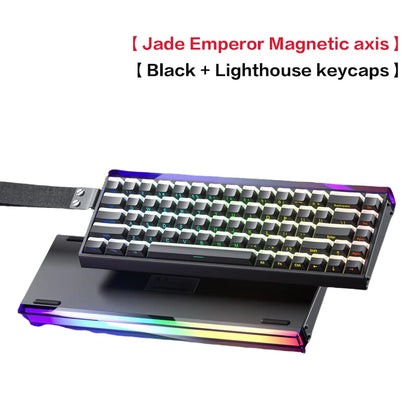 Teclado mecánico gaming AULA HERO 68 HE con eje magnético RT, cable, iluminación RGB, tasa de sondeo 8K y grabado lateral