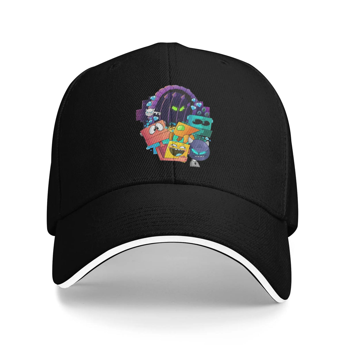 Geometry Gaming Cube Dash Baseballové čepice Hip Hop Extreme Demon Sandwich Cap Unisexový styl Nastavitelná čepice typu „dad hat“ Běh Golf