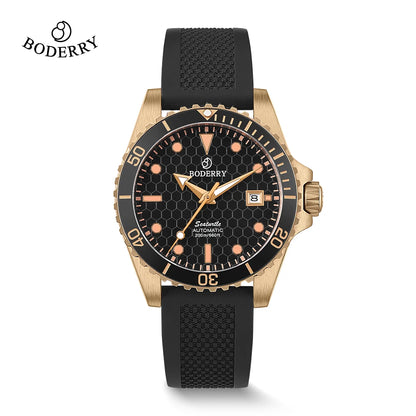 Boderry Seaturtle Titanium Diver Watch Men Luxury Bronze Watches Automatic Mechanical Wristwatch Sport 200M Waterproof Luminous