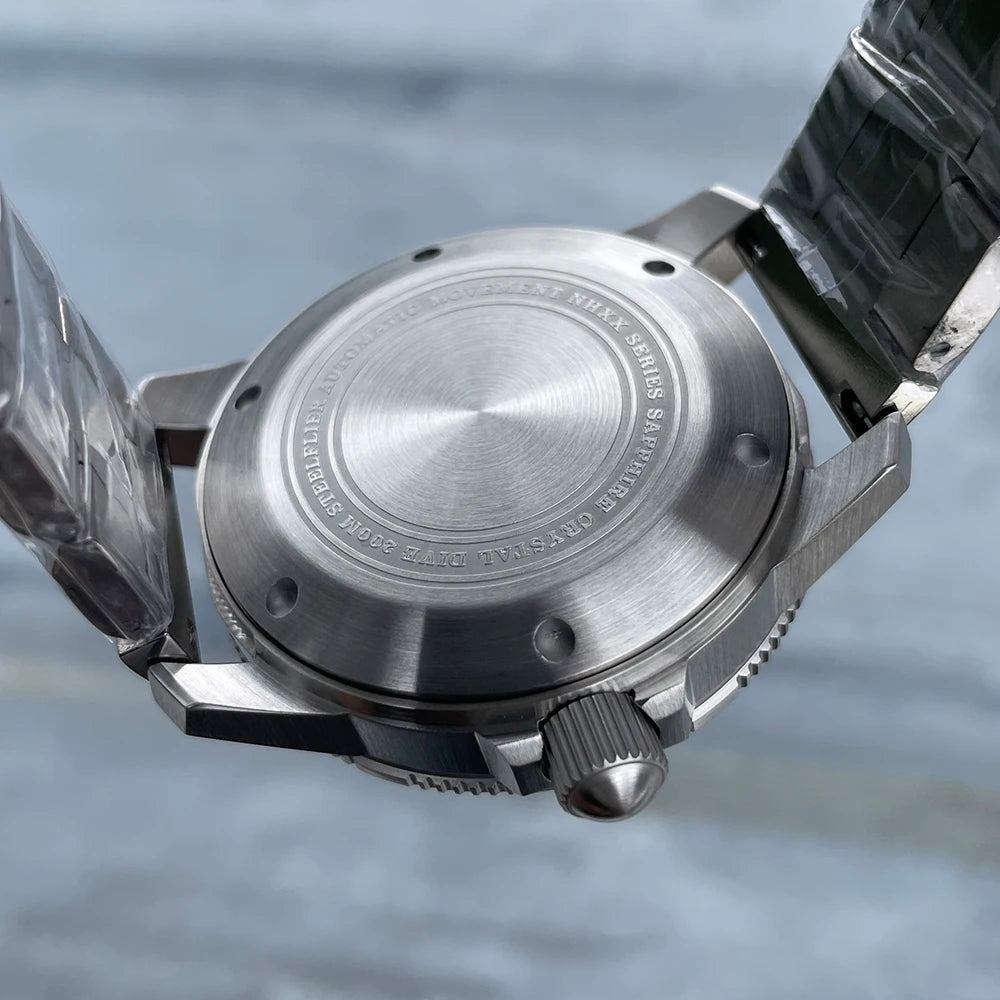 STEELFLIER Official SF787 Dive Luxury Wristwatches Double Calendar NH36 Movement Super Luminous 200M Waterproof Mechanical Watch