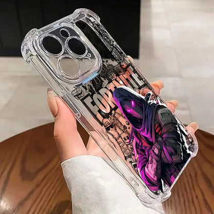 Game Fortnite Phone Case For iPhone 17 16e 16 15 14 13 12 11 Mini Air Pro Max X XR XSMax 7 8 Plus Anti Fall Transparent Cover