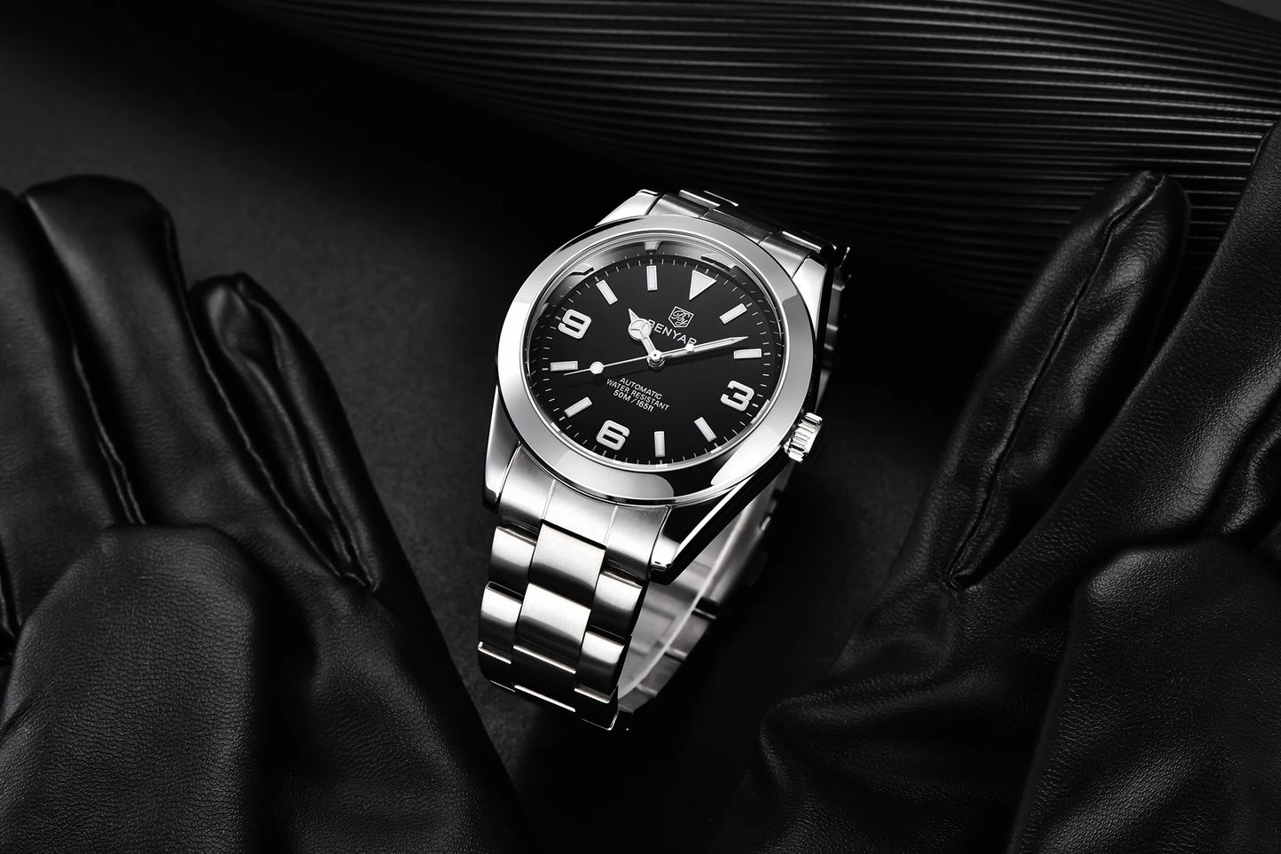 BENYAR 2025 Nuevo reloj mecánico automático para hombre, estilo business deportivo de lujo, relojes para hombre, resistente al agua 50M, Relogios Masculino