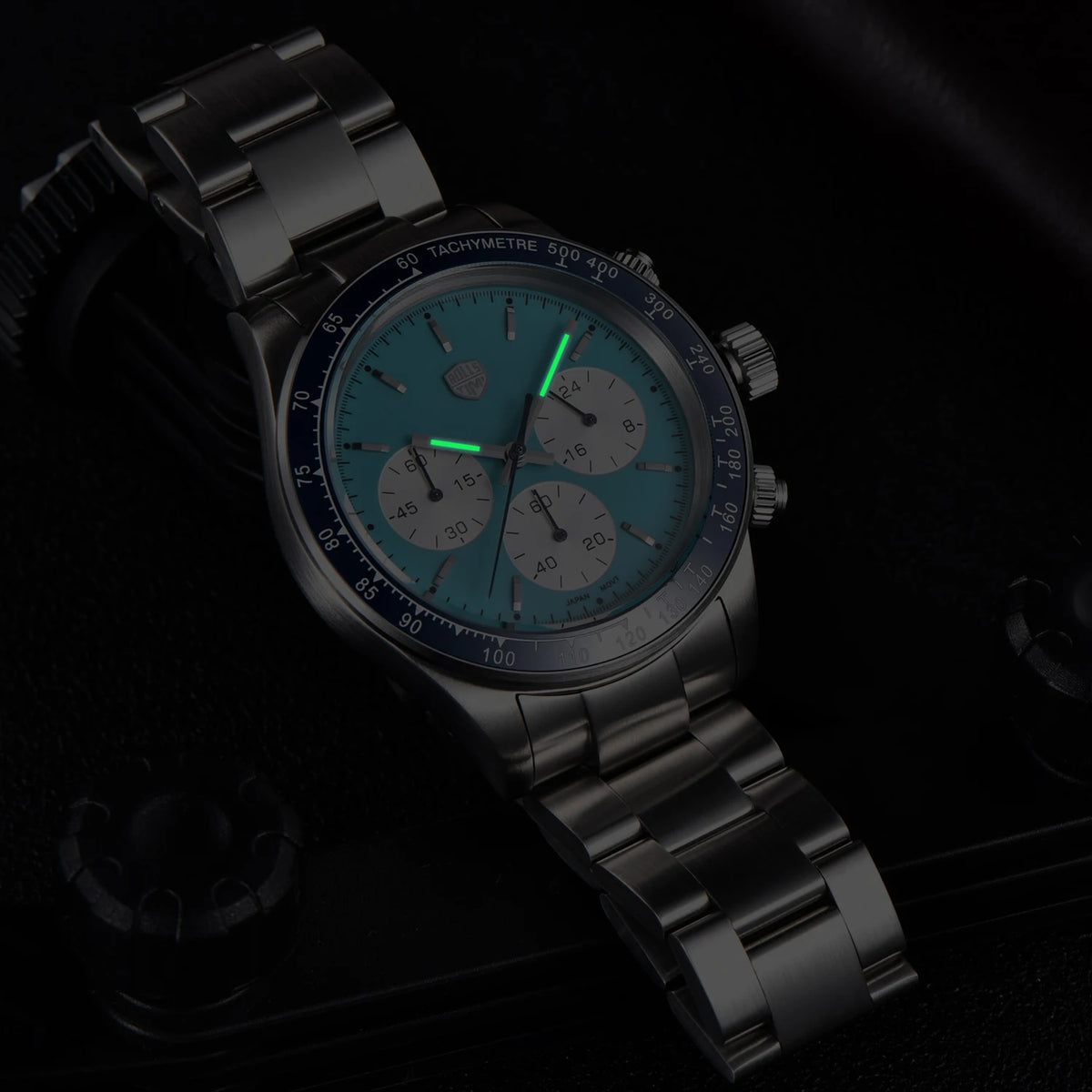 Orologio da uomo RollsTimi – Cronografo al quarzo di lusso, vetro zaffiro con trattamento antiriflesso, impermeabile, luminescente – Idea regalo per uomo